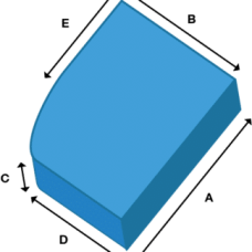 LHF Diagonal Cut-Off Rounded Corner Mattress