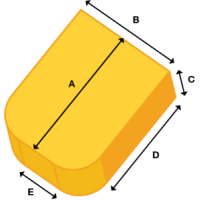 Curved Corner Island Memory Foam topper