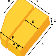 LHF DIAGONAL SPLIT  SHAPE TOPPER 