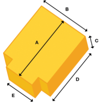 Square Rectangle Twin Cutaway Memory Foam Topper
