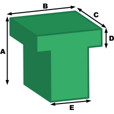 T Shape  Replacement Seat Cushion 