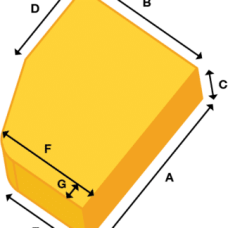 LHF ROUNDED CORNER CUT OFF SHAPE TOPPER 