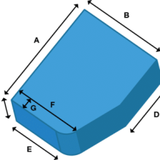 RHF Diagonal Cut Off  Rounded Corner Mattress