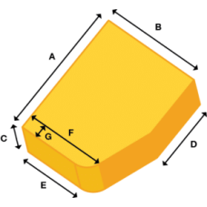 RHF Rounded Corner Cut Off Memory Foam Topper 