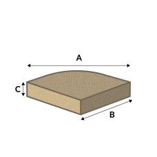 Curved Quarter Cushion Cover 