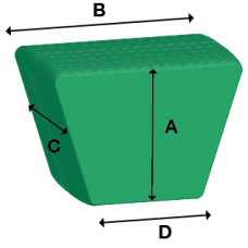 equal sided taper  Replacement Cushion 